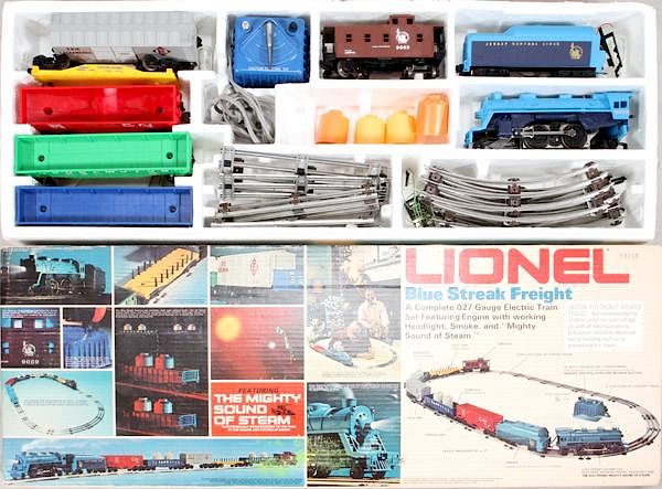 Lionel Blue Streak Freight Complete 027 Gauge Electric Train Set [Vintage]